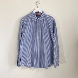 St. John’s Bay Blue Striped Collared Button Down